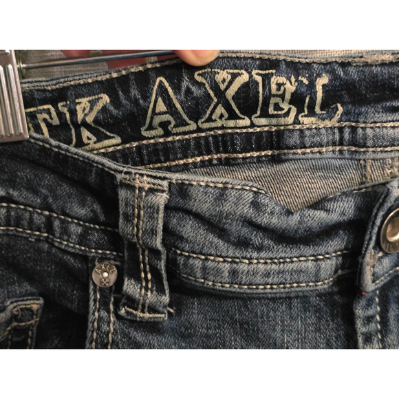 Men's TK Axel Slim Boot Jeans Size 36x32 Blue Denim - Picture 4 of 9